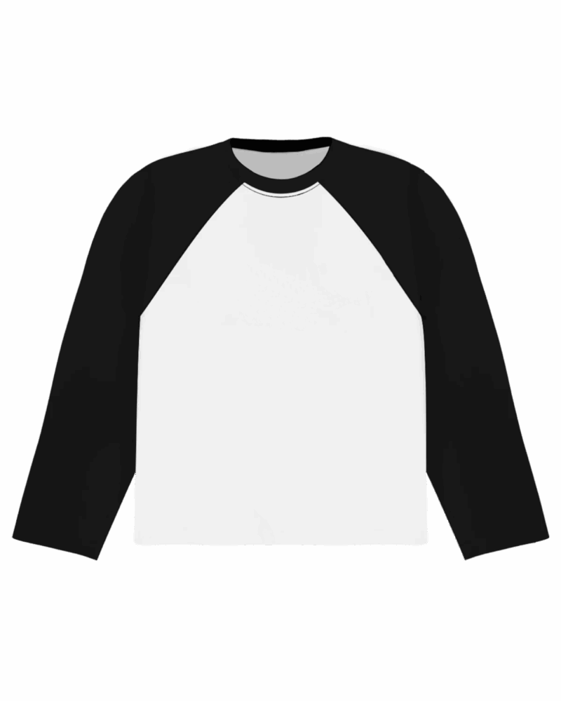 RAGLAN LONGSLEEVE (WHITE-BLACK)