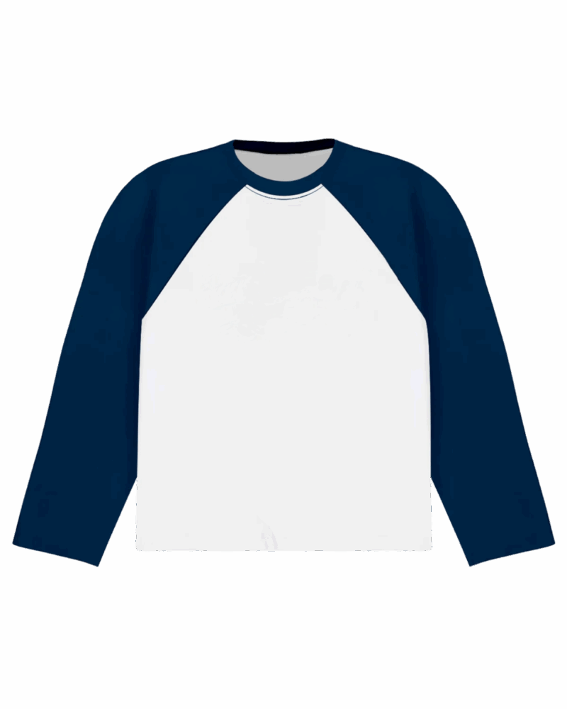 RAGLAN LONGSLEEVE (WHITE-NAVY)