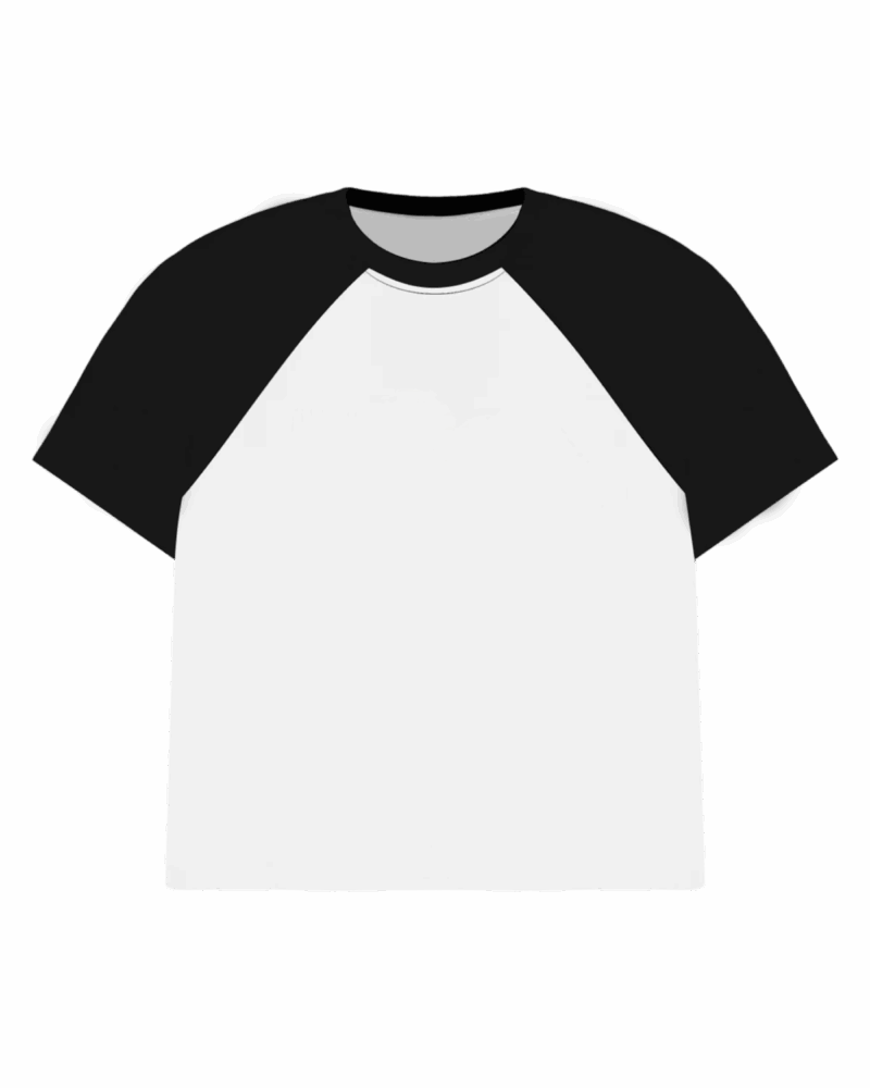 RAGLAN T-SHIRT (WHITE-BLACK)