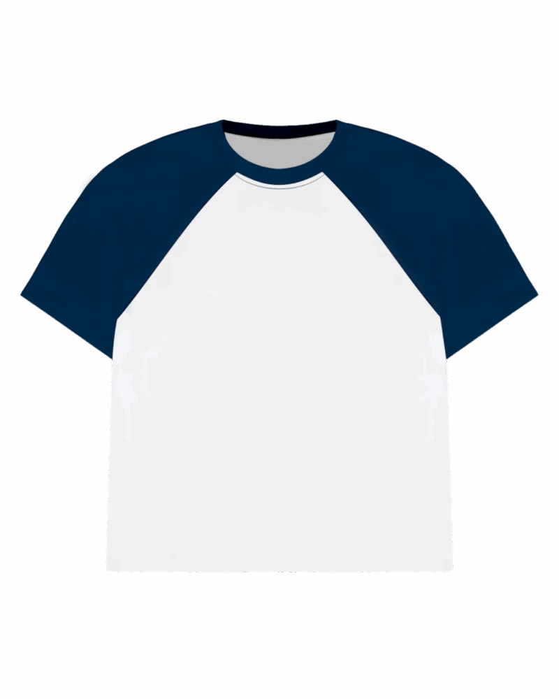 RAGLAN T-SHIRT (WHITE-NAVY)