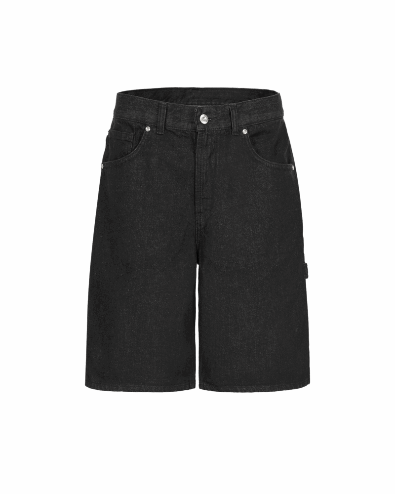 WORKWEAR DENIM JORTS (BLACK)