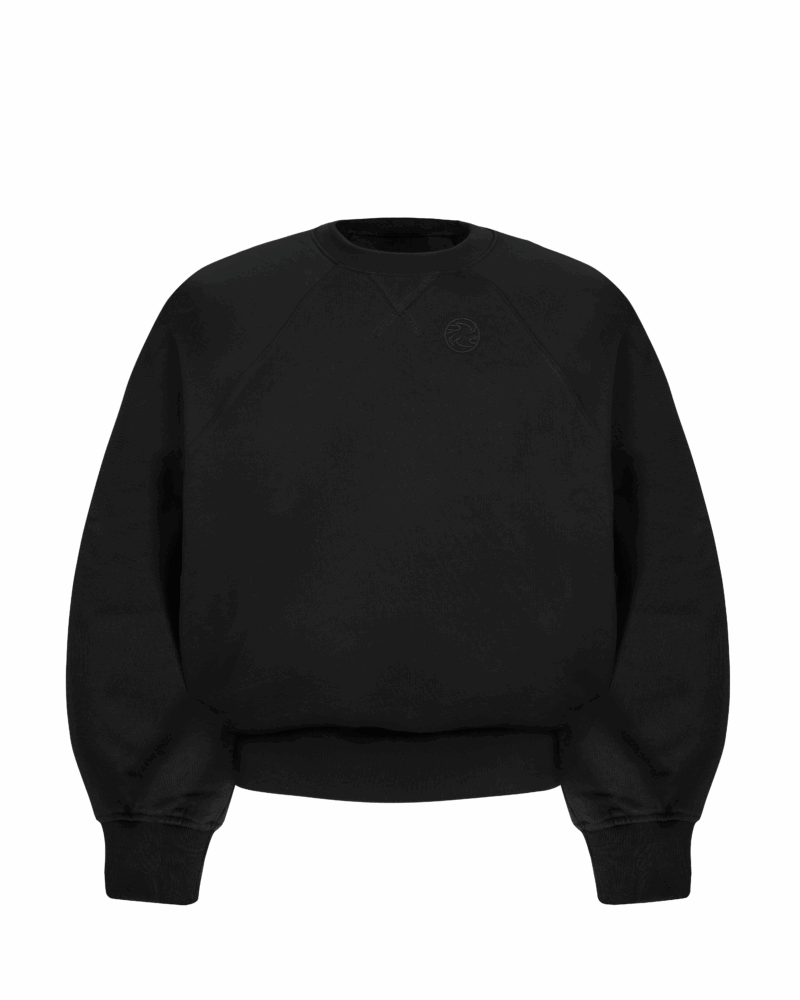 RAGLAN CREWNECK (BLACK)