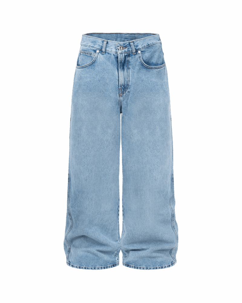 BAGGY DENIM JEANS (WASHED BLUE)
