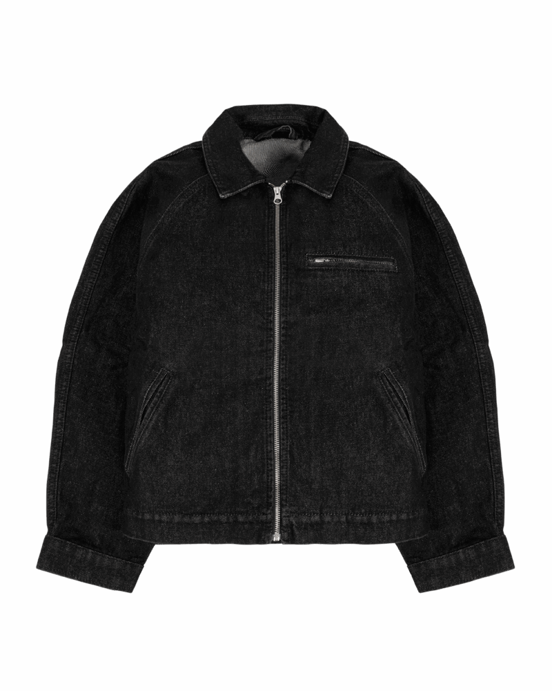 RAGLAN DENIM JACKET (BLACK)