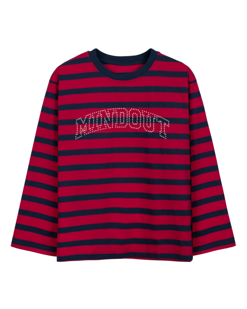 ARCH STRIPE LONGSLEEVE (RED-NAVY)