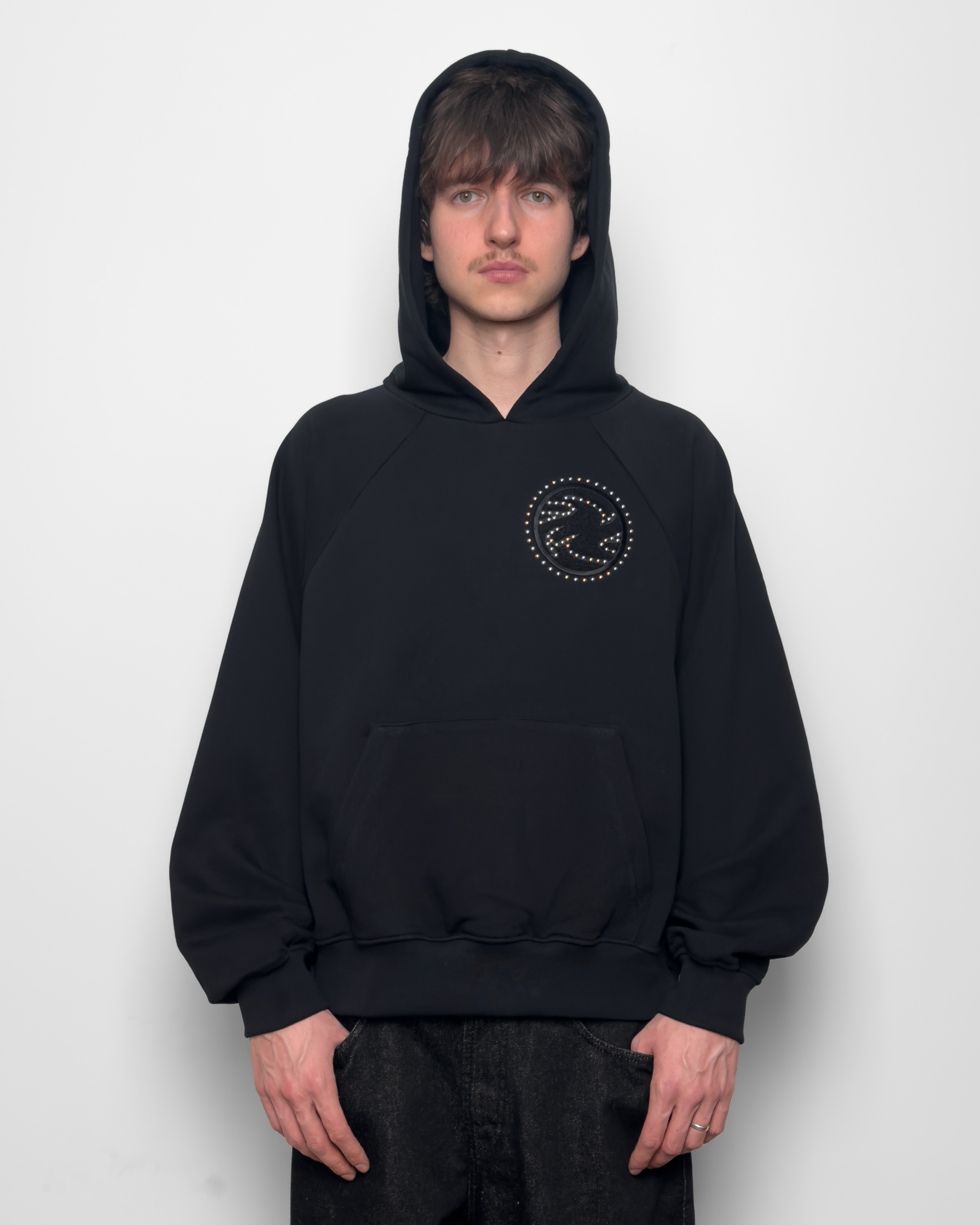 PATCH HOODIE (BLACK) - obrazek 2