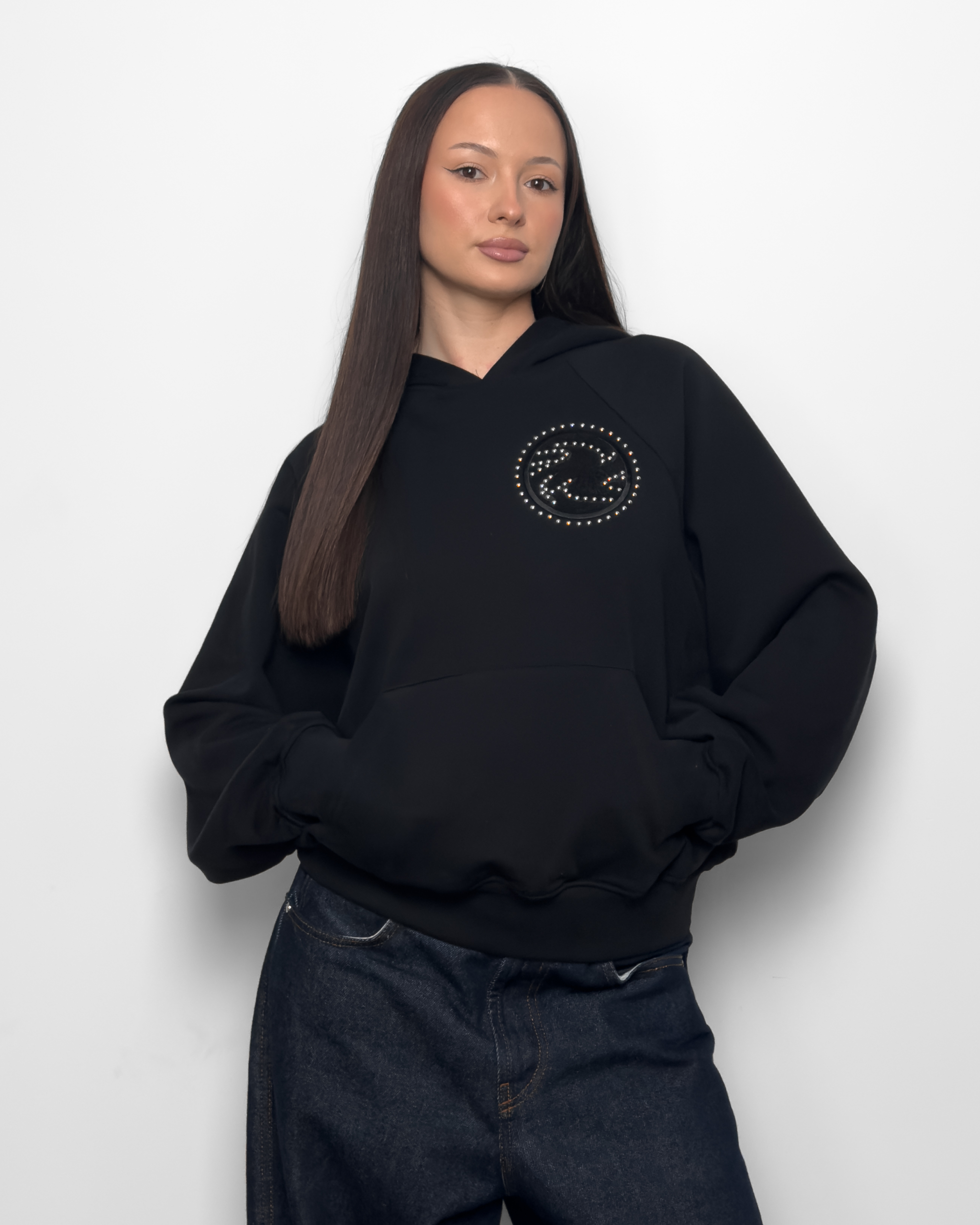 PATCH HOODIE (BLACK) - obrazek 3