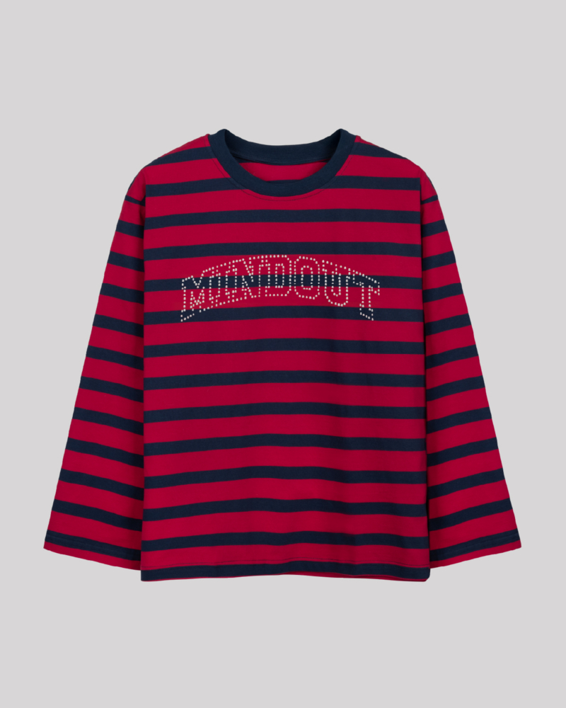 ARCH STRIPE LONGSLEEVE (RED-NAVY)
