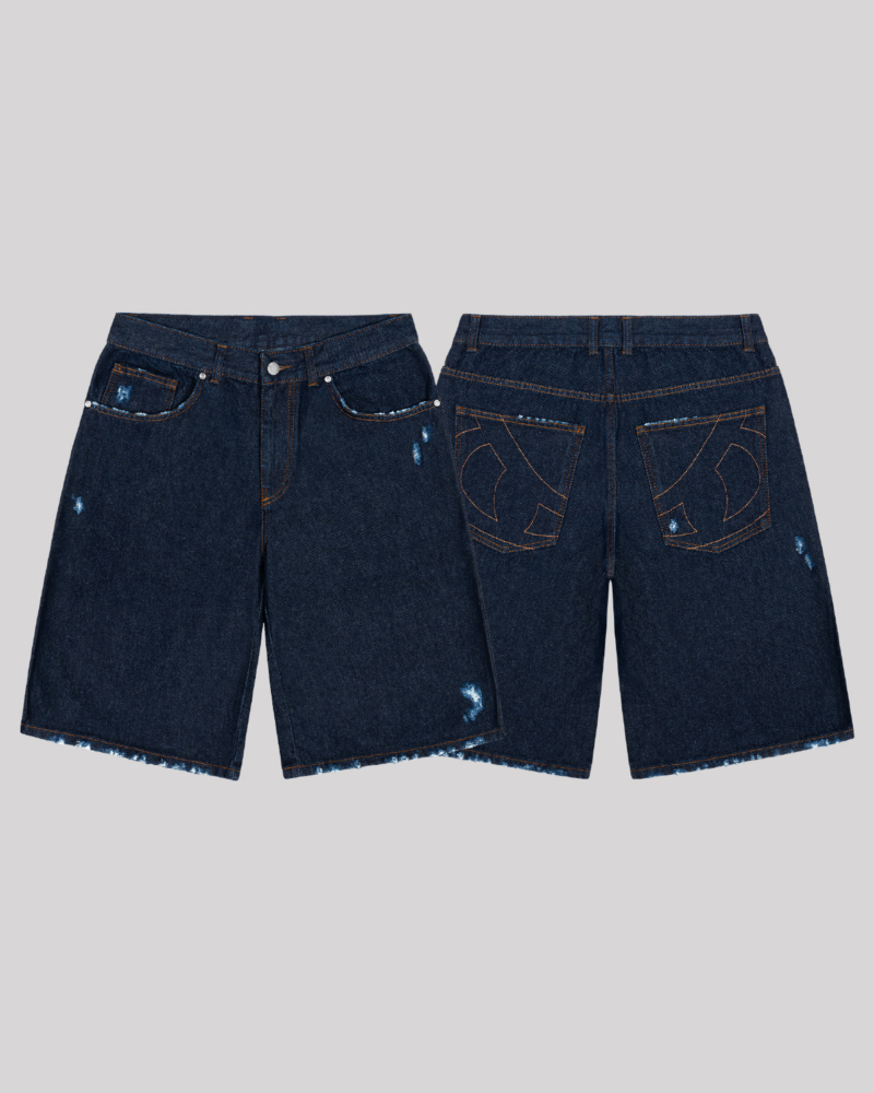 DISTRESSED MAD JORTS (INDYGO)