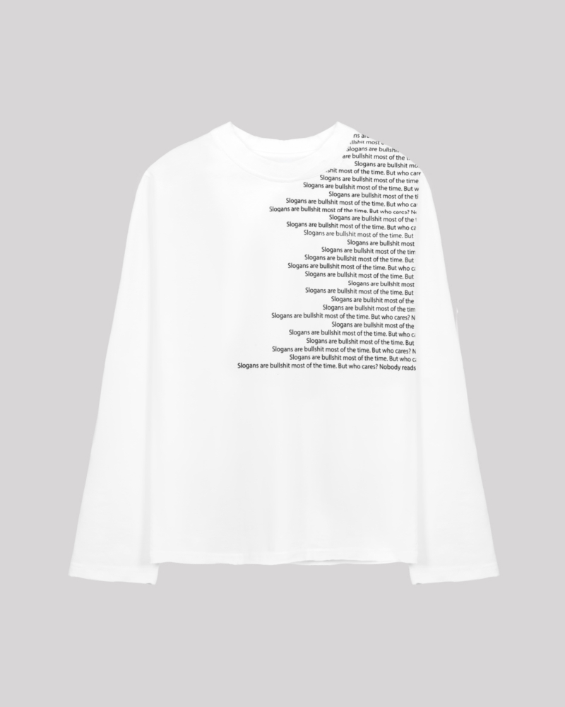 SLOGANS LONGSLEEVE [WHITE]