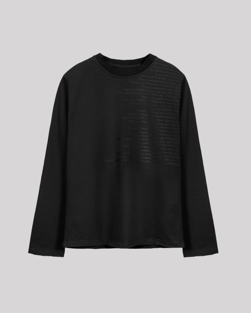 SLOGANS LONGSLEEVE [WASHED BLACK]