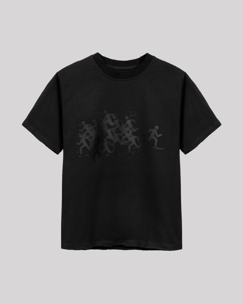 STICKMEN T-SHIRT [WASHED BLACK]
